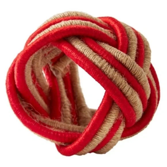 (NIB) THE PIONEER WOMAN • Multicolored Woven Napkin Ring Set - Picture 7 of 10